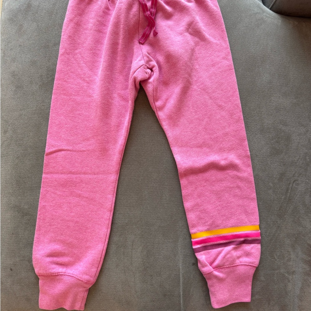 GAP Pink Kids Joggers with Striped Accents